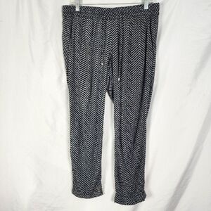 OLD‎ NAVY Size Medium 100% Rayon Chevron Elastic Drawstring Waistband & Pockets